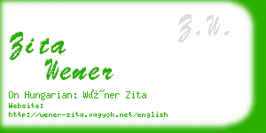 zita wener business card